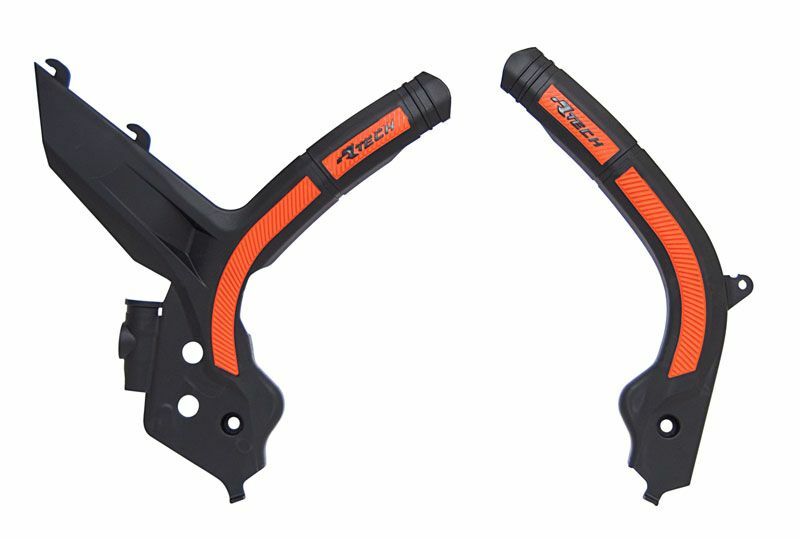 RACETECH Bi-material Frame Guard Black/Orange, black