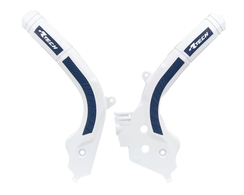 RACETECH Bi-material Frame Guard White/Blue, white