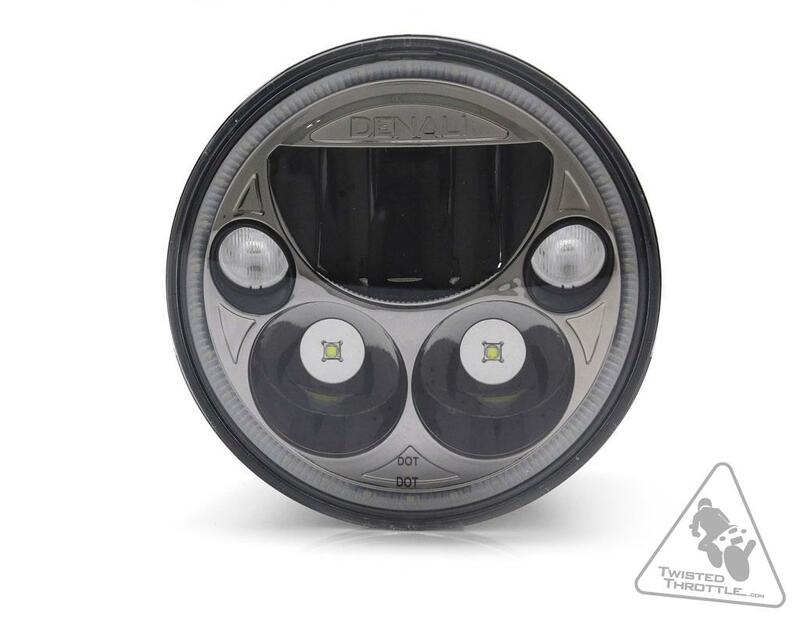 DENALI M5 LED Headlight Ø145mm Black Chrome, black