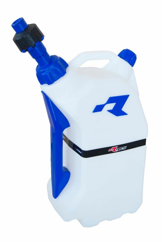 RACETECH Quick Fill Fuel Can 15L Translucent/Blue, yellow, yellow