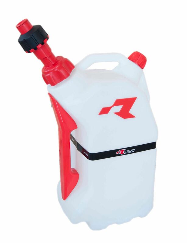 Race Tech Bidon d'essence remplissage rapide 15L translucide/rouge, jaune