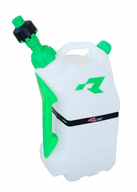 RACETECH Quick Fill Fuel Can 15L Translucent/Green, yellow, yellow