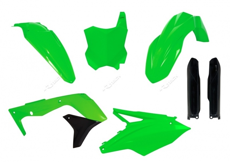 Race Tech Plastic Kit Neon Green Kawasaki KX450F