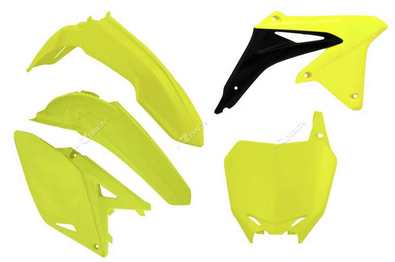 RACETECH Plastic Kit Neon Yellow Suzuki RM-Z250, yellow
