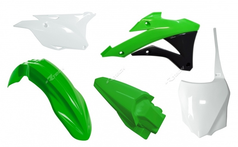Race Tech Kit plástico original color verde/blanco Kawasaki KX85