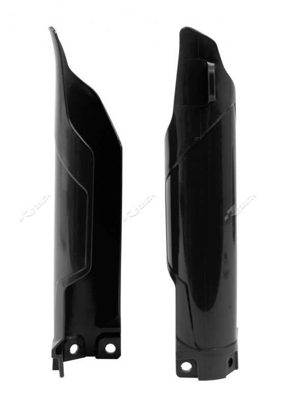 RACETECH Fork Guards Black Kawasaki KX85, black