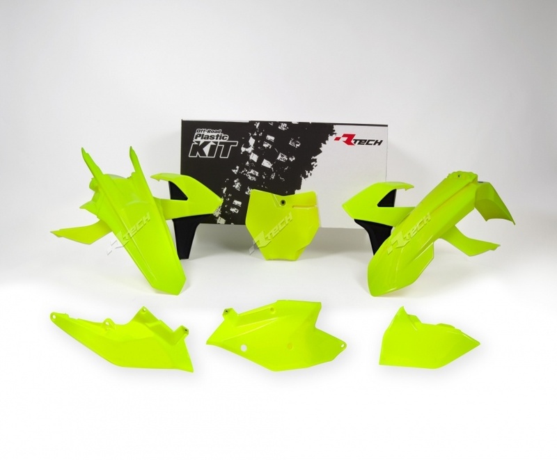 RACETECH Plastic Kit Neon Yellow/Black KTM, black