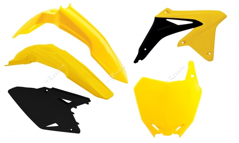 RACETECH Plastic Kit OEM Color (2017) Yellow/Black Suzuki RM-Z450, black
