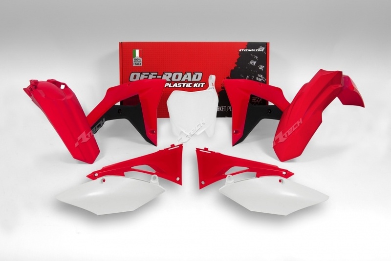 RACETECH Plastic Kit OEM Color (2017) Red/Black/White Honda CRF450RX, white