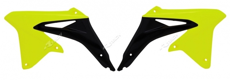 Race Tech Ouïes de radiateur jaune fluo/noir Suzuki RM-Z450