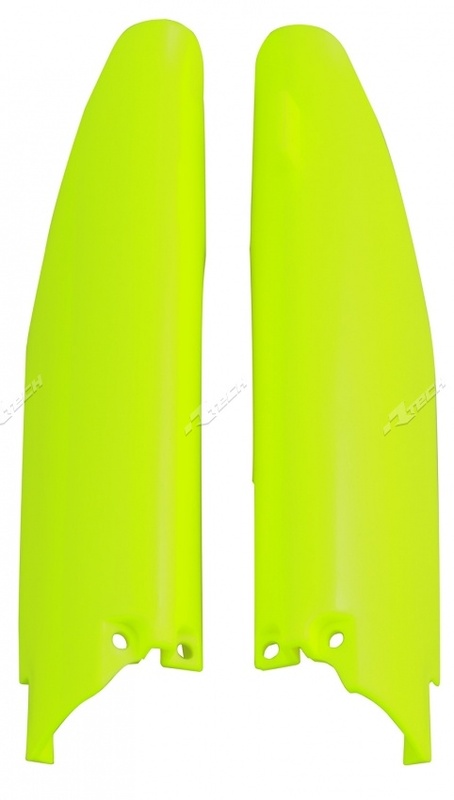 RACETECH Fork Guards Neon Yellow Suzuki RM-Z250/450