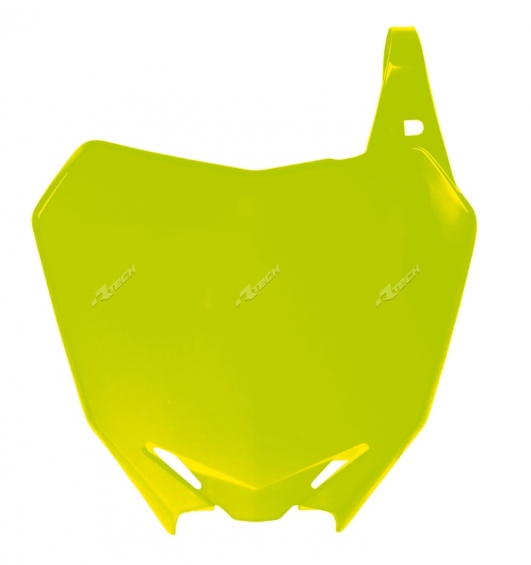 RACETECH Front Number Plate Neon Yellow Suzuki RM-Z250/450, yellow