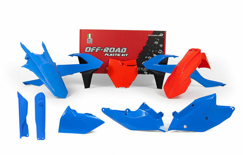 RACETECH Plastic Kit Vintage Blue/Orange Limited Edition KTM, blue