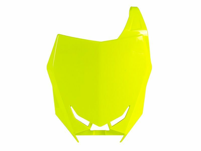 RACETECH Front Number Plate Neon Yellow Suzuki RM-Z450, yellow
