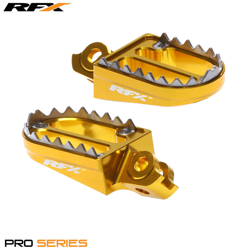 RFX Pro Series 2 Footrests (Yellow) - Suzuki RMZ450