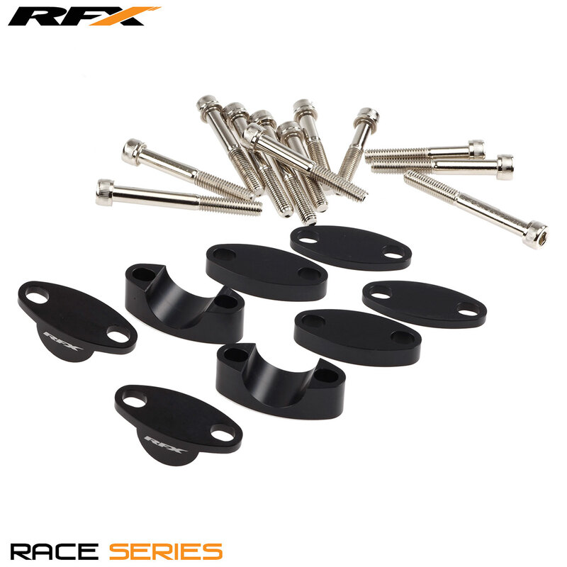 RFX Race Handlebar Riser Kit 22.2mm (Black) Universal Raises 25mm/30mm/35mm/40mm