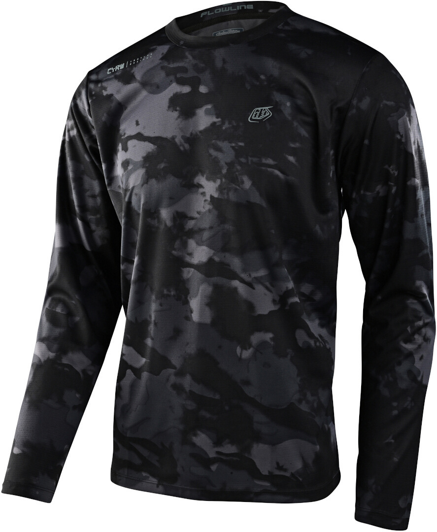 Troy Lee Designs Flowline Covert Longsleeve Bicycle Jersey, black-multicolored, Size S, black-multicolored, Size S