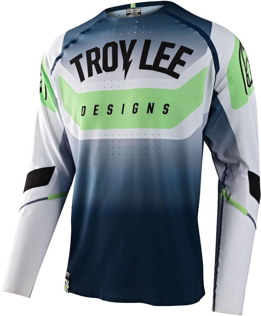 Troy Lee Designs Sprint Ultra Arc Cykeltröja, vit-blå, storlek L