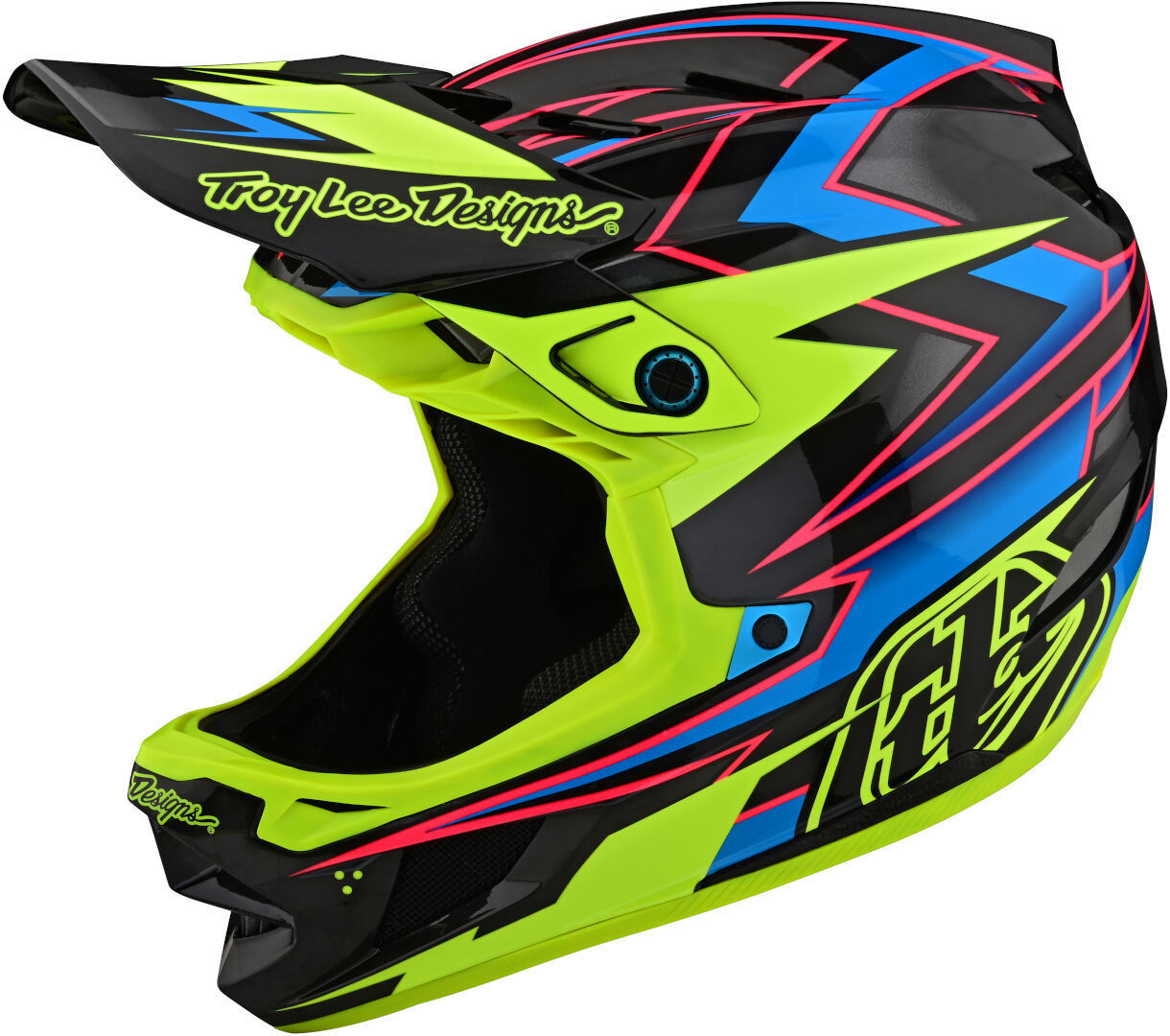 Image of Troy Lee Designs D4 MIPS Carbon Volt Casco da discesa, nero-giallo, dimensione XL