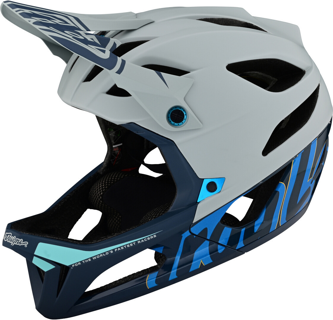 Image of Troy Lee Designs Stage MIPS Signature Casco da discesa, grigio-blu, dimensione M L