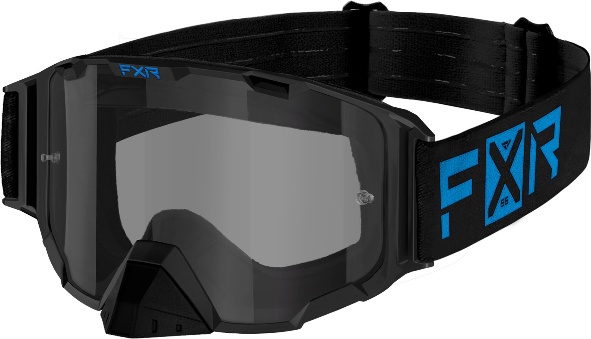 FXR Maverick 2023 Motocross Goggles, black-blue, black-blue, Size One Size