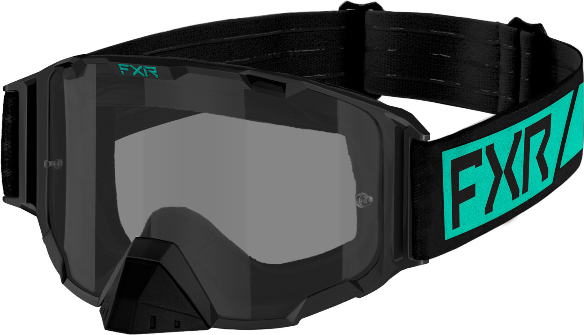 FXR Maverick 2023 Motocross Goggles, black-green, black-green, Size One Size
