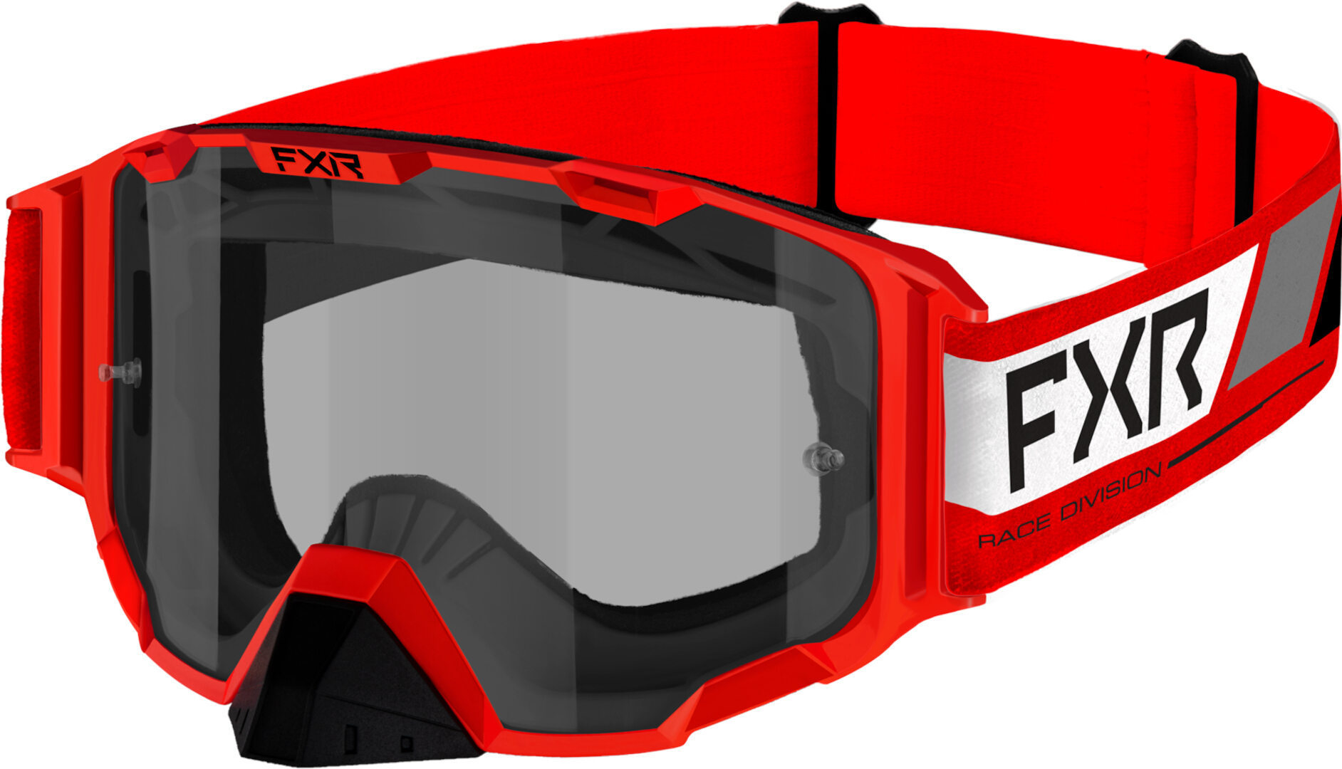 FXR Maverick 2023 Motocross Goggles, white-red, white-red, Size One Size