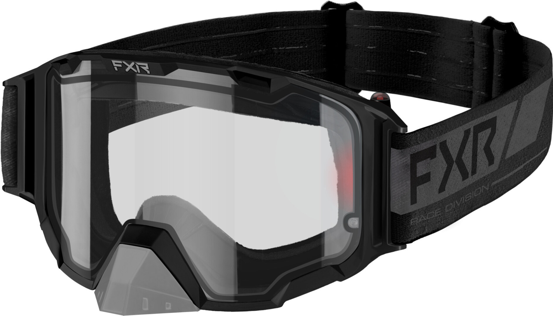FXR Maverick Cordless Electric 2023 Motocross Goggles, black-grey, black-grey, Size One Size