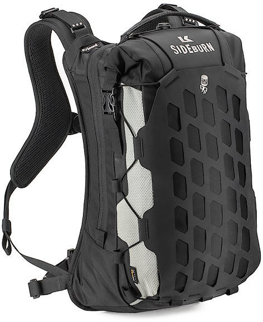 Kriega T18 Sideburn Motorcycle Backpack, black, Size M 11-20l 21-30l, black, Size M 11-20l 21-30l