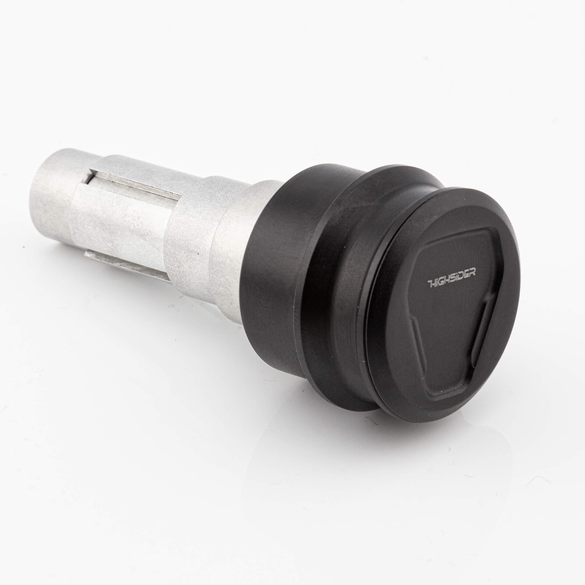 Side view of HIGHSIDER ESAGANO-LS handlebar weights, black