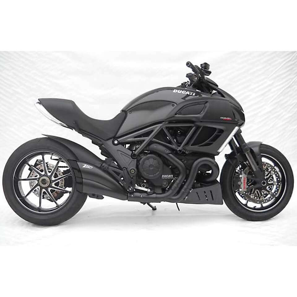 ZARD Ducati Diavel, negro, tapa plateada