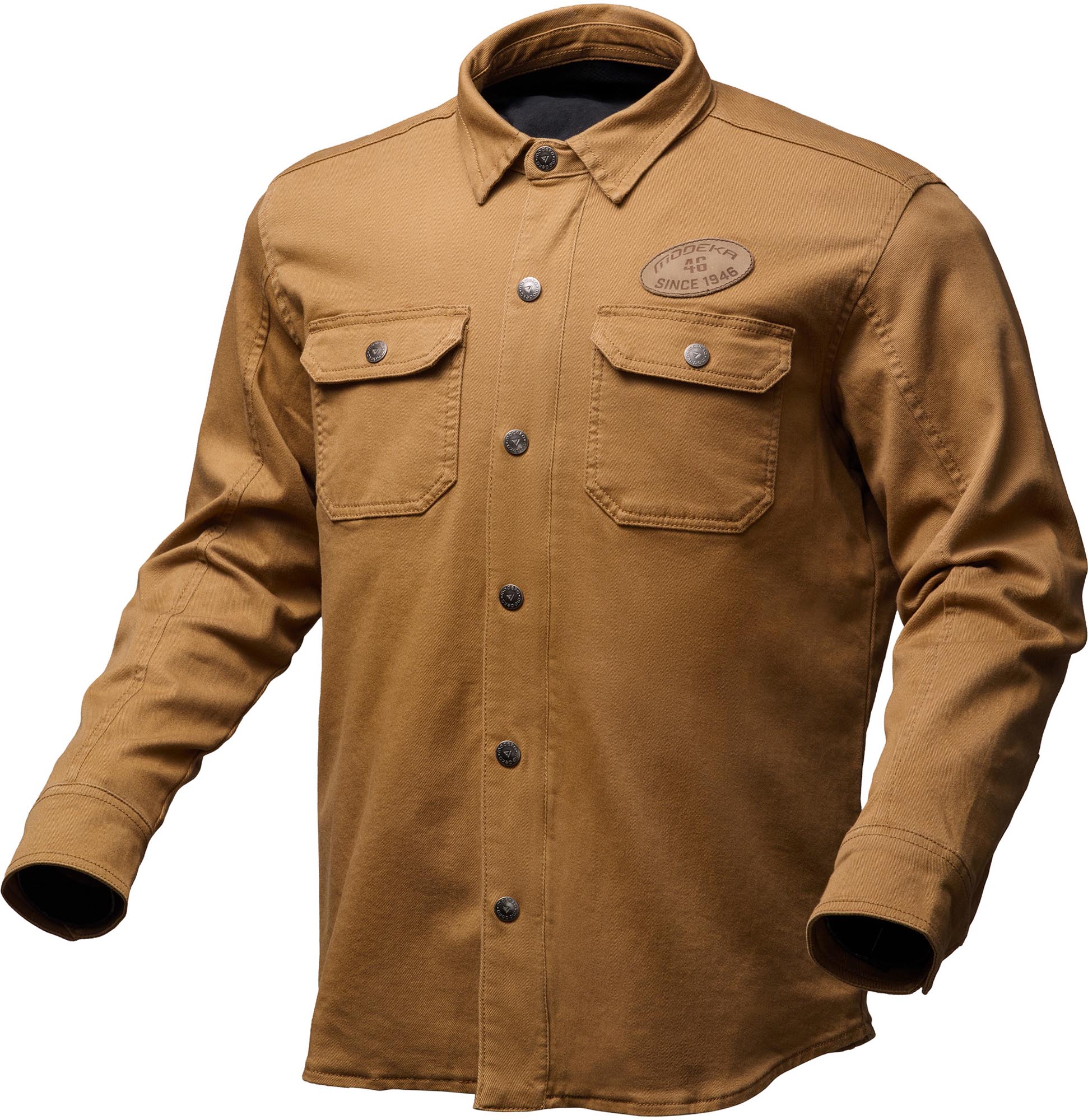 Modeka Oliwer Chemise de moto, beige, taille 5XL pour Hommes