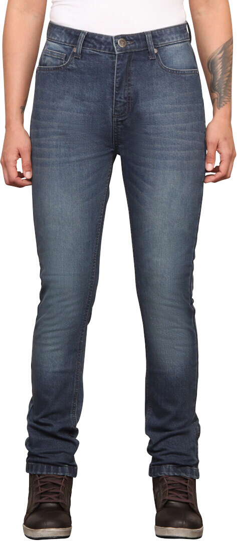 Modeka Lunella Mono Jeans moto pour dames, bleu, taille 36 pour Femmes