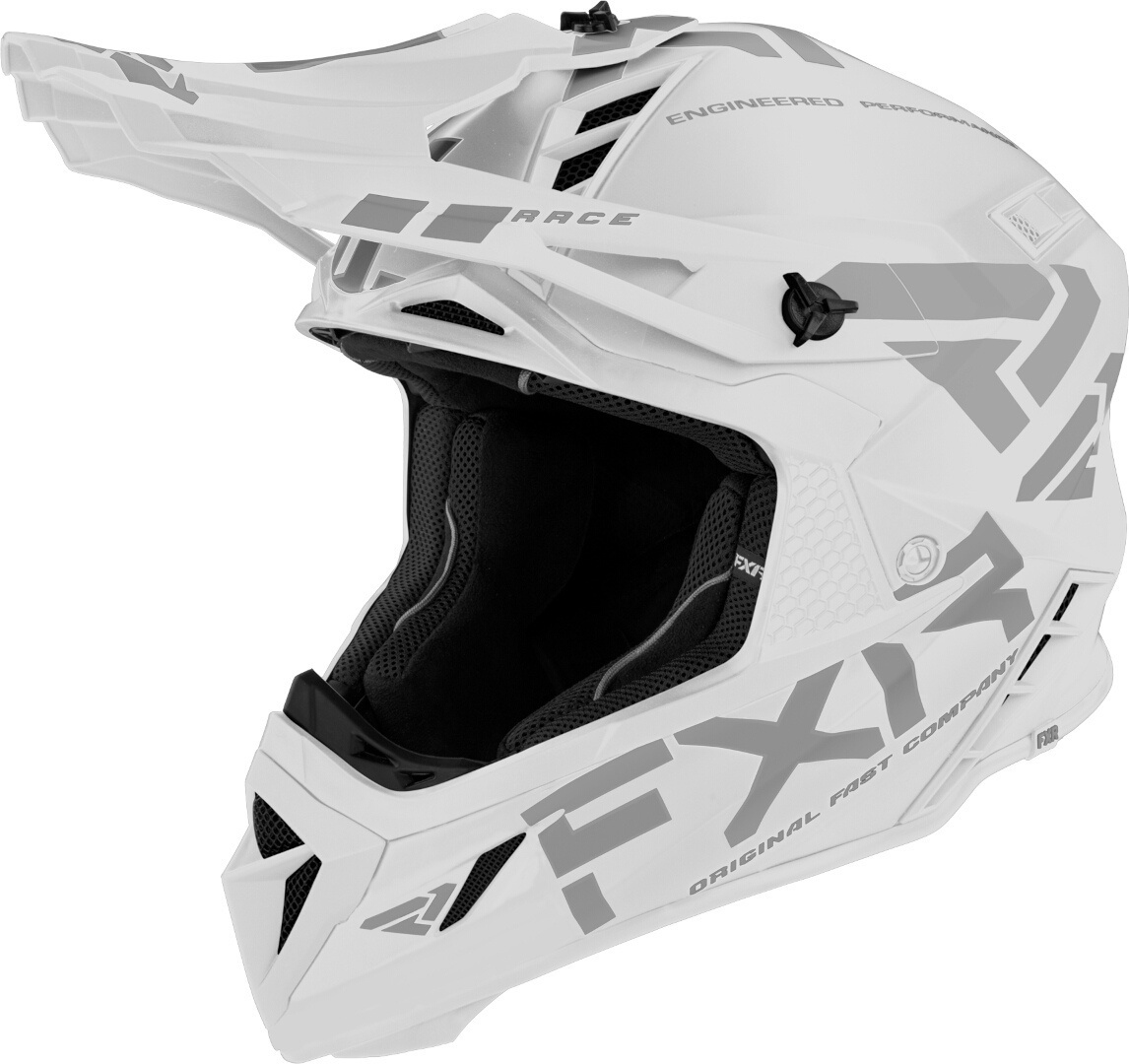 FXR Helium Prime 2023 Motocross Helmet, white, Size S, white, Size S