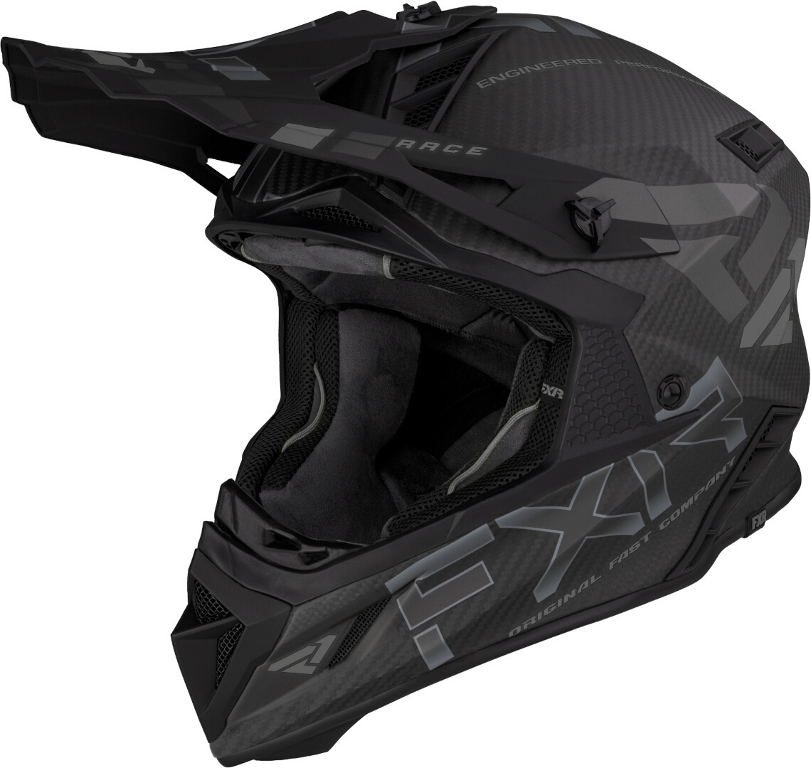 FXR Helium Carbon 2023 Шлем для мотокросса Черный/Серый XS (53/54) 