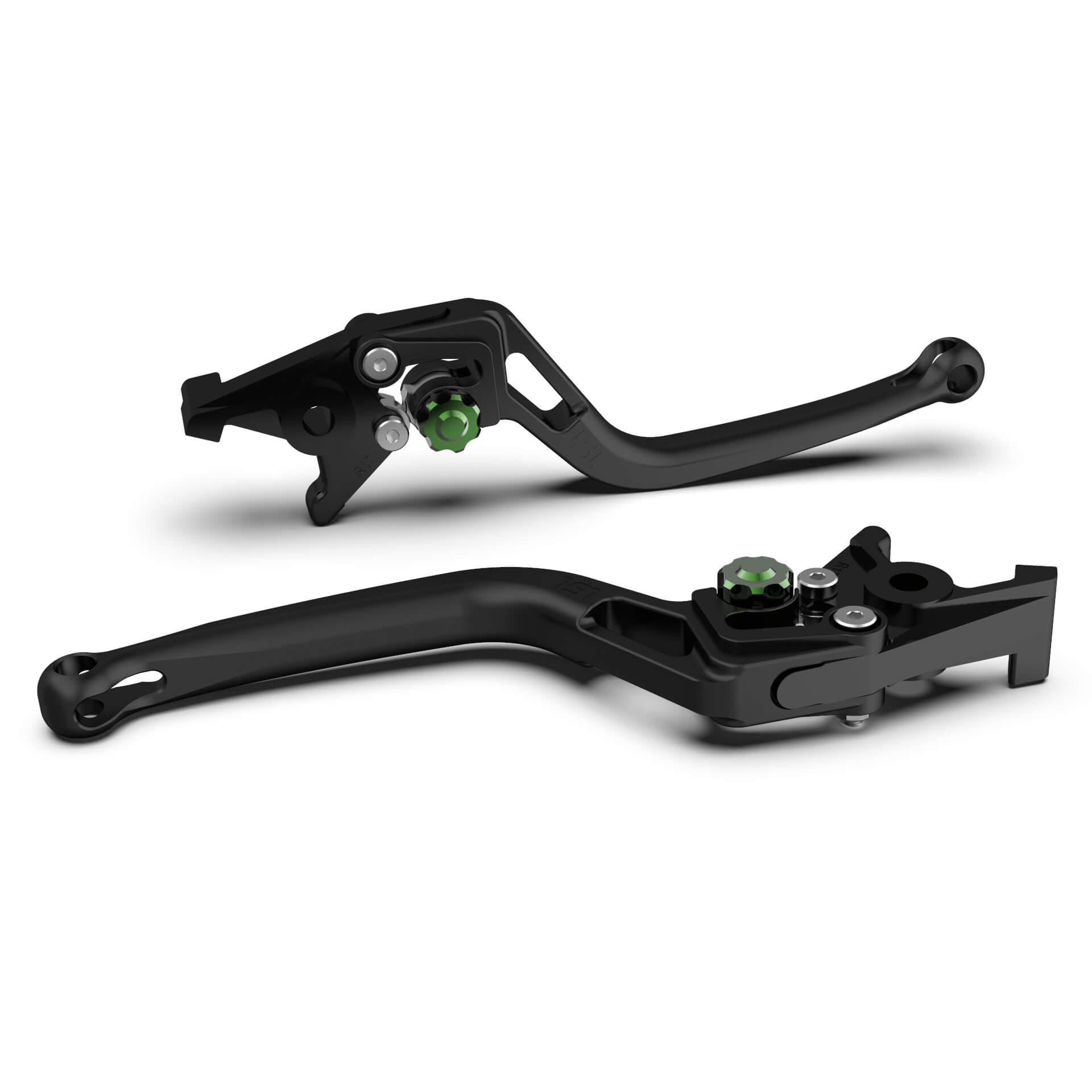 LSL Clutch lever BOW L79R,black bead blasted/green, green