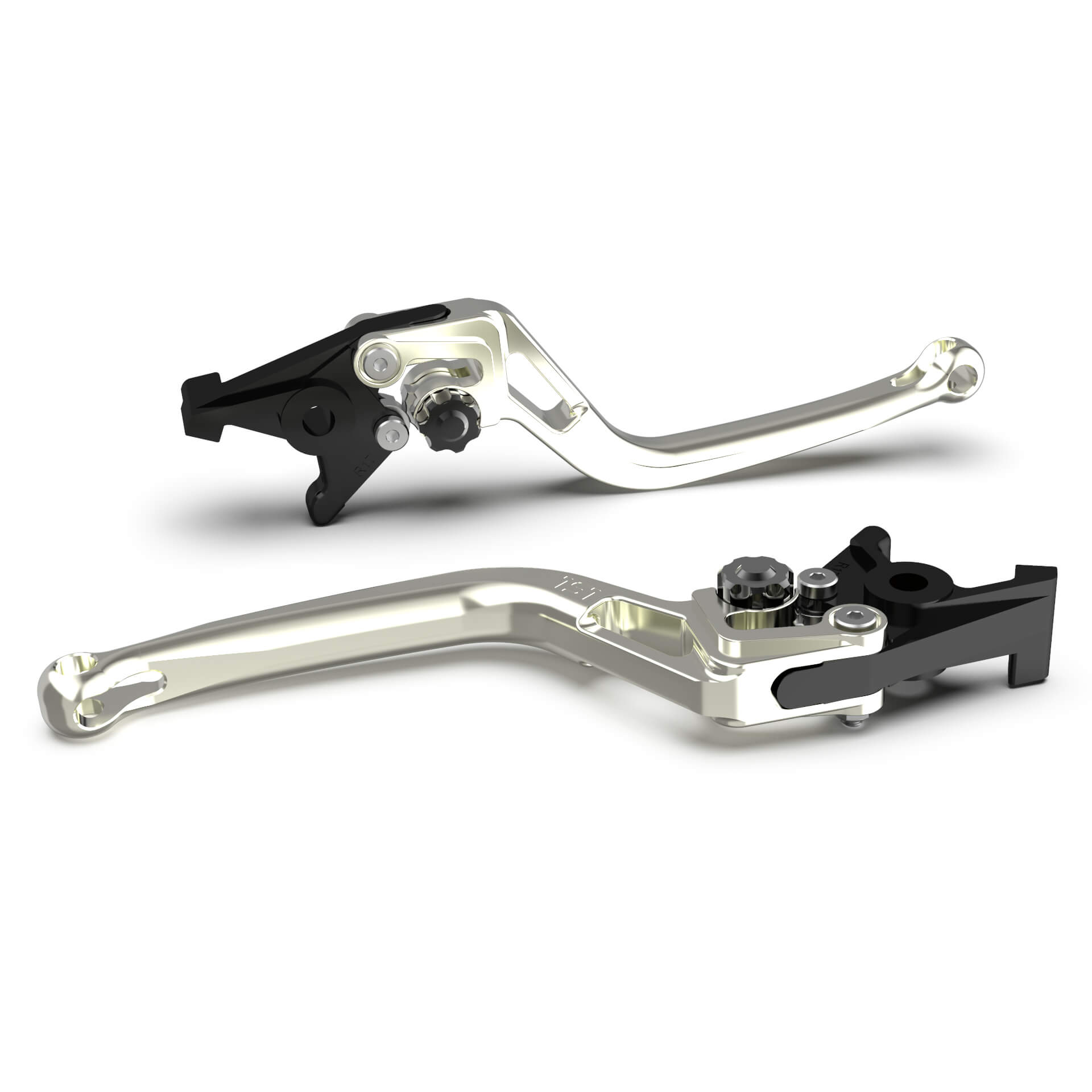 LSL Clutch lever BOW L79R, silver / black, black