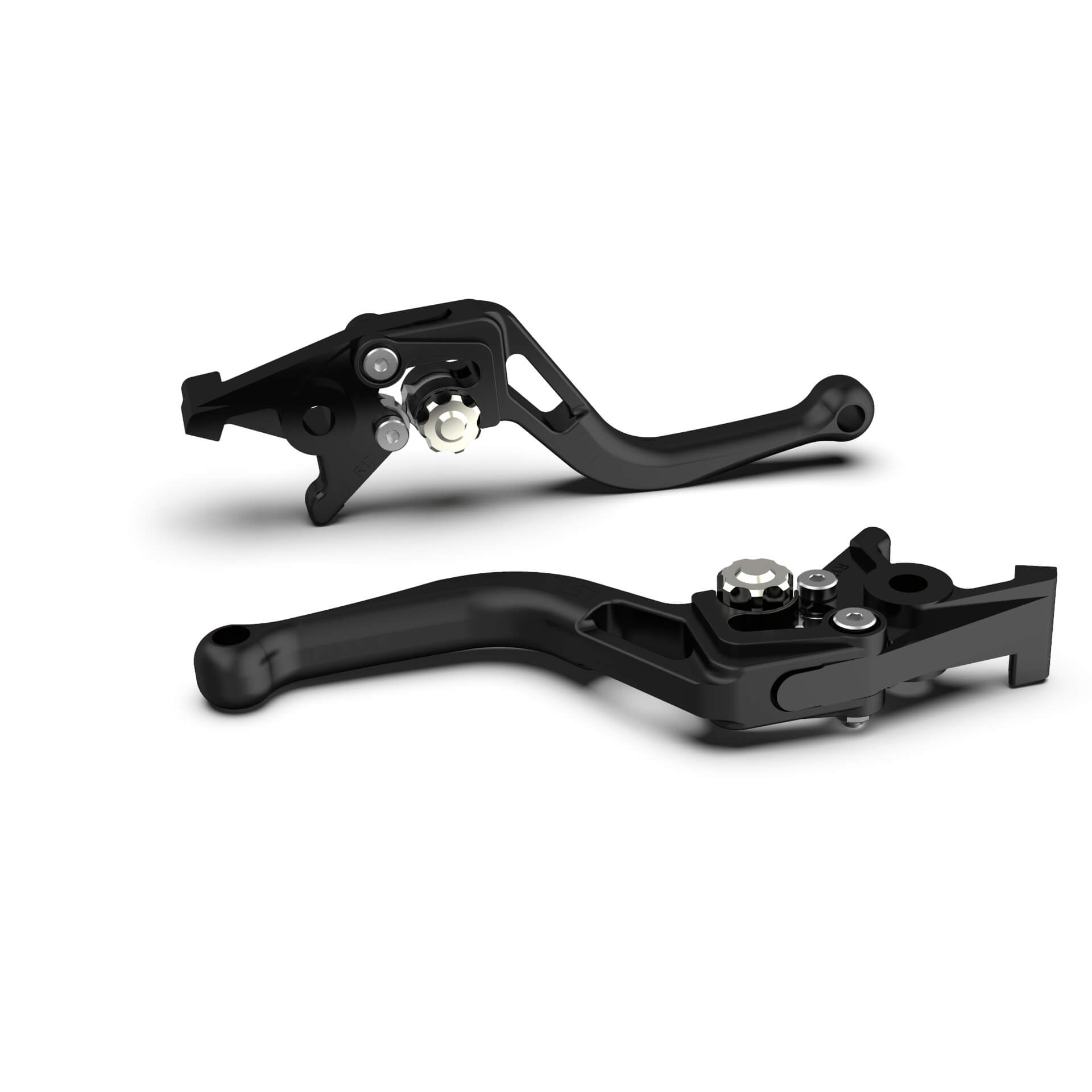 LSL Clutch lever BOW L80R, short,black bead blasted/silver, silver