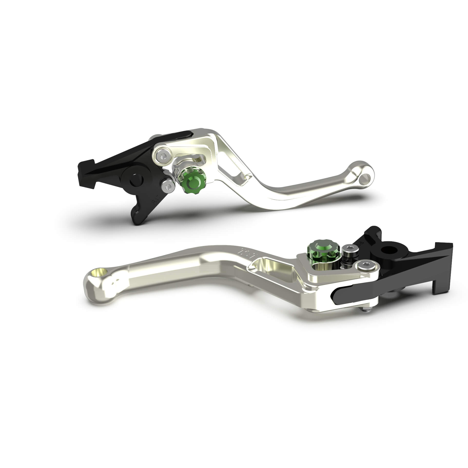 LSL Clutch lever BOW L80R, short, silver/green, green