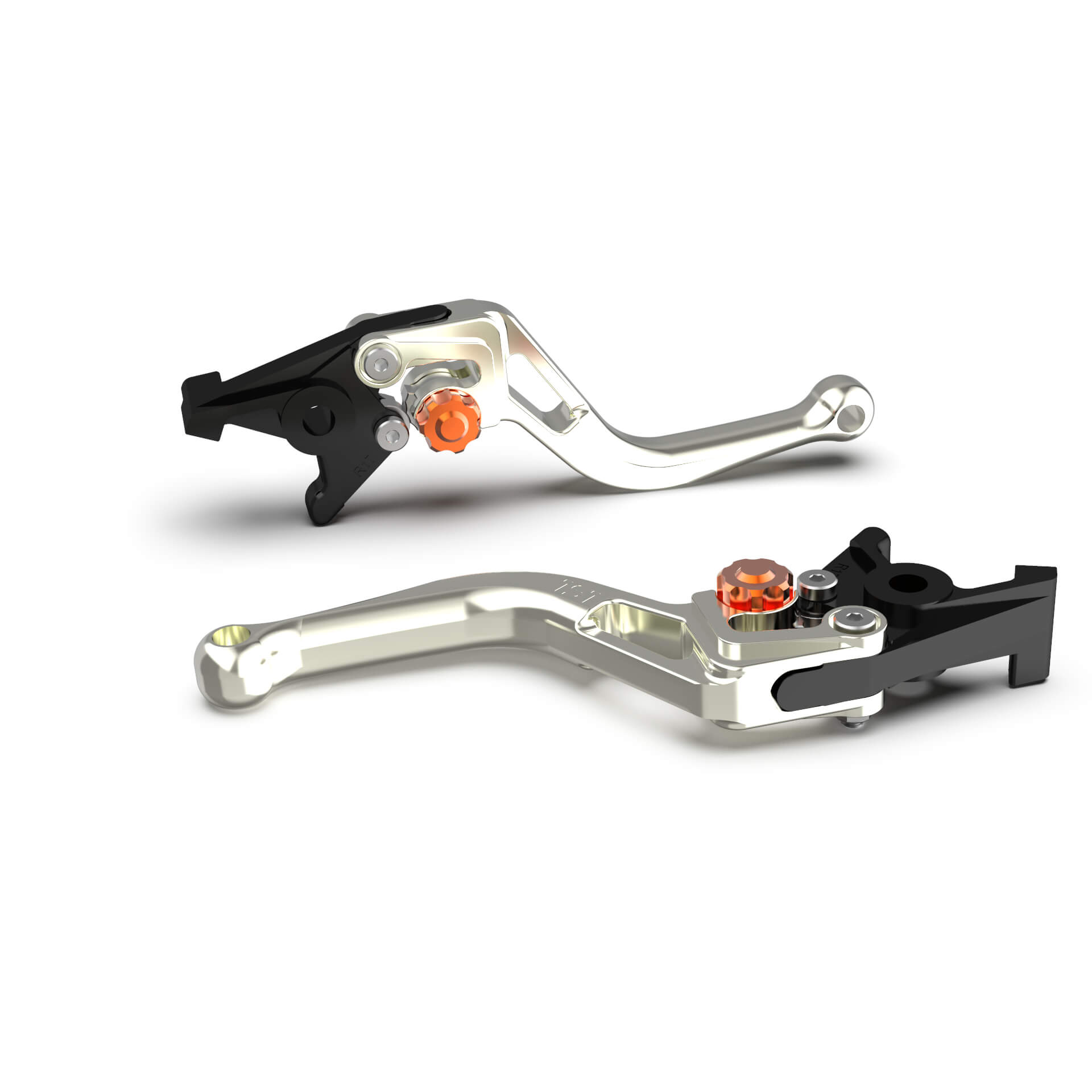 LSL Clutch lever BOW L80R, short, silver/orange, orange