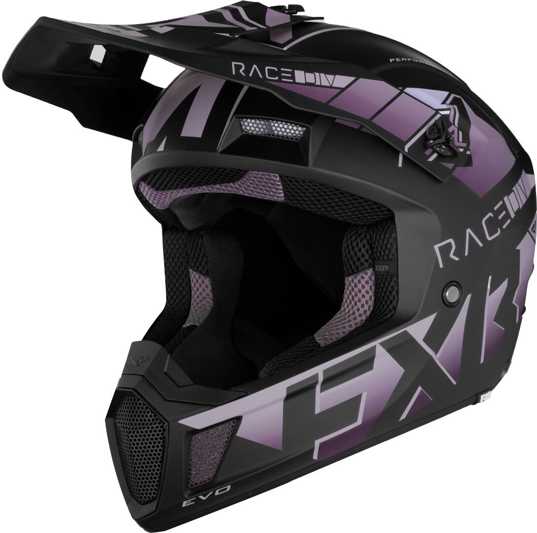 FXR Clutch Evo 2023 Snowmobile Helmet, black-purple, Size XS, black-purple, Size XS