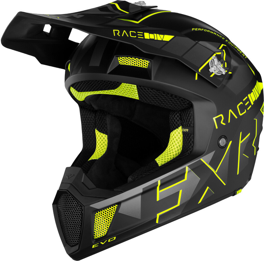 FXR Clutch Evo 2023 Snowmobile Helmet, black-yellow, Size XS, black-yellow, Size XS