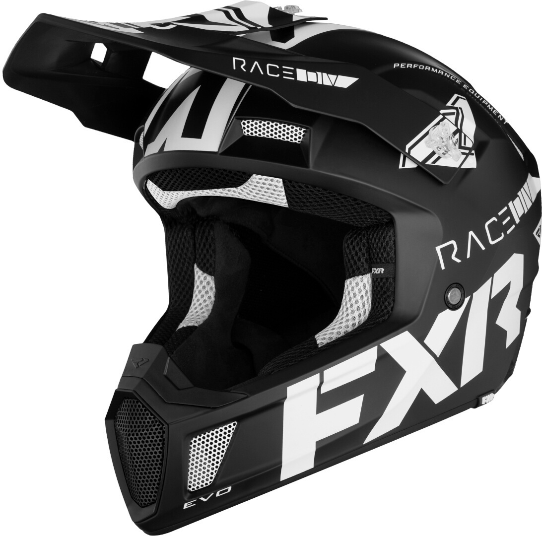 FXR Clutch Evo 2023 Snowmobile Helmet, black-white, Size XS, black-white, Size XS
