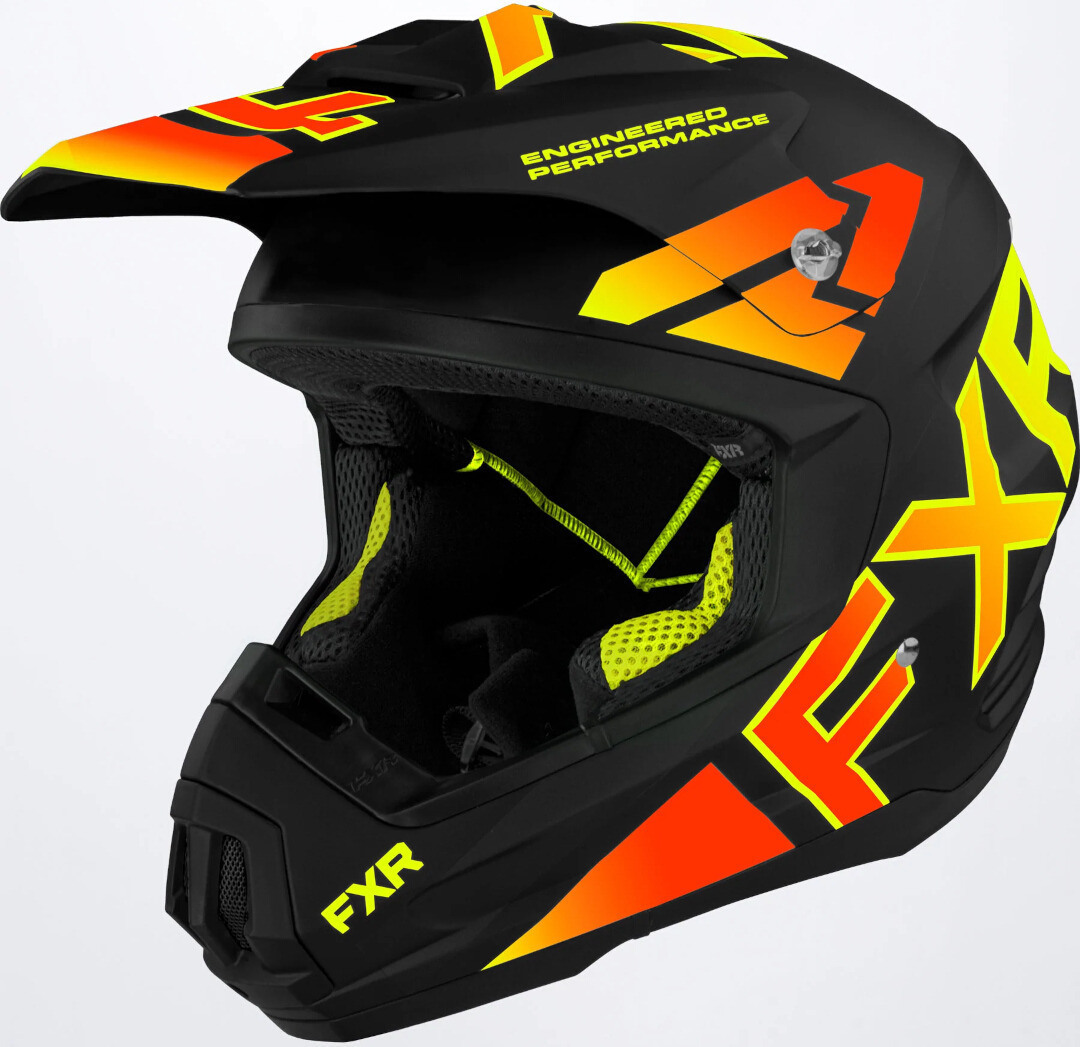 FXR Torque Team Snowmobile Helmet, black-multicolored, Size S, black-multicolored, Size S