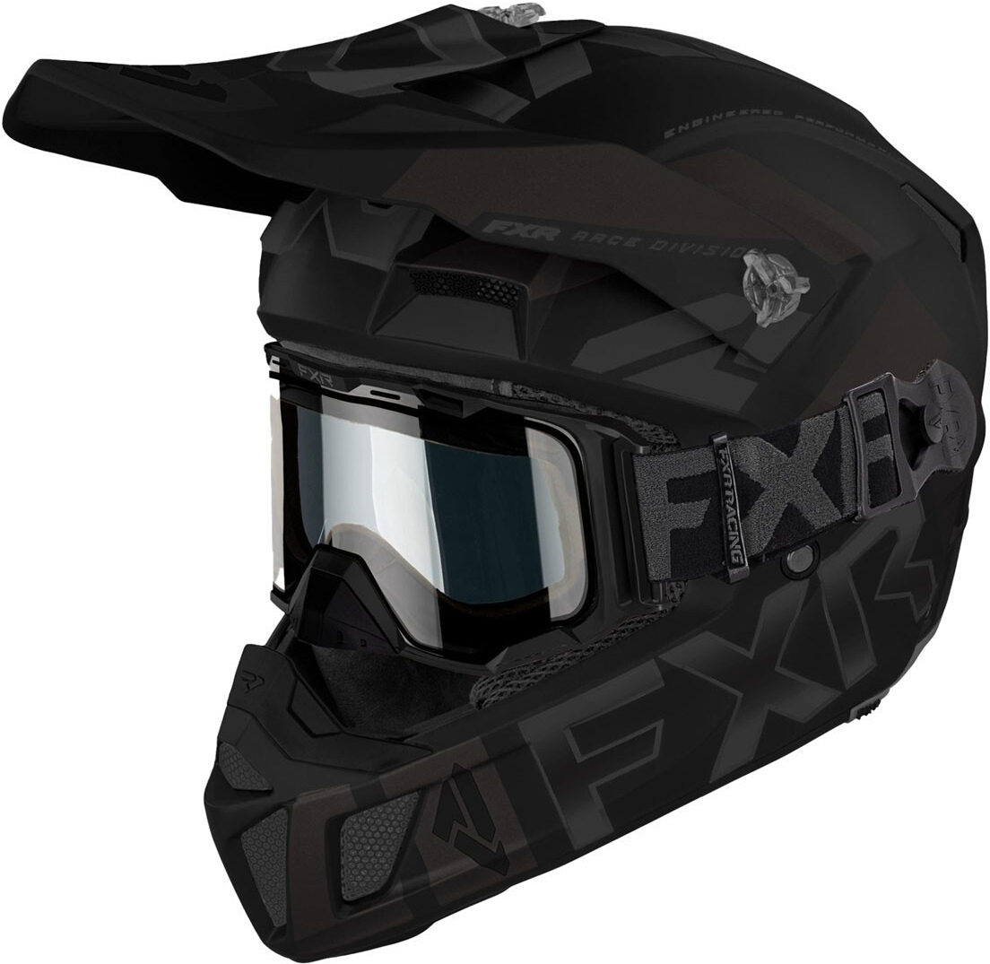 FXR Clutch Cold Stop QRS 2023 Snowmobile Helmet, black, Size XS, black, Size XS