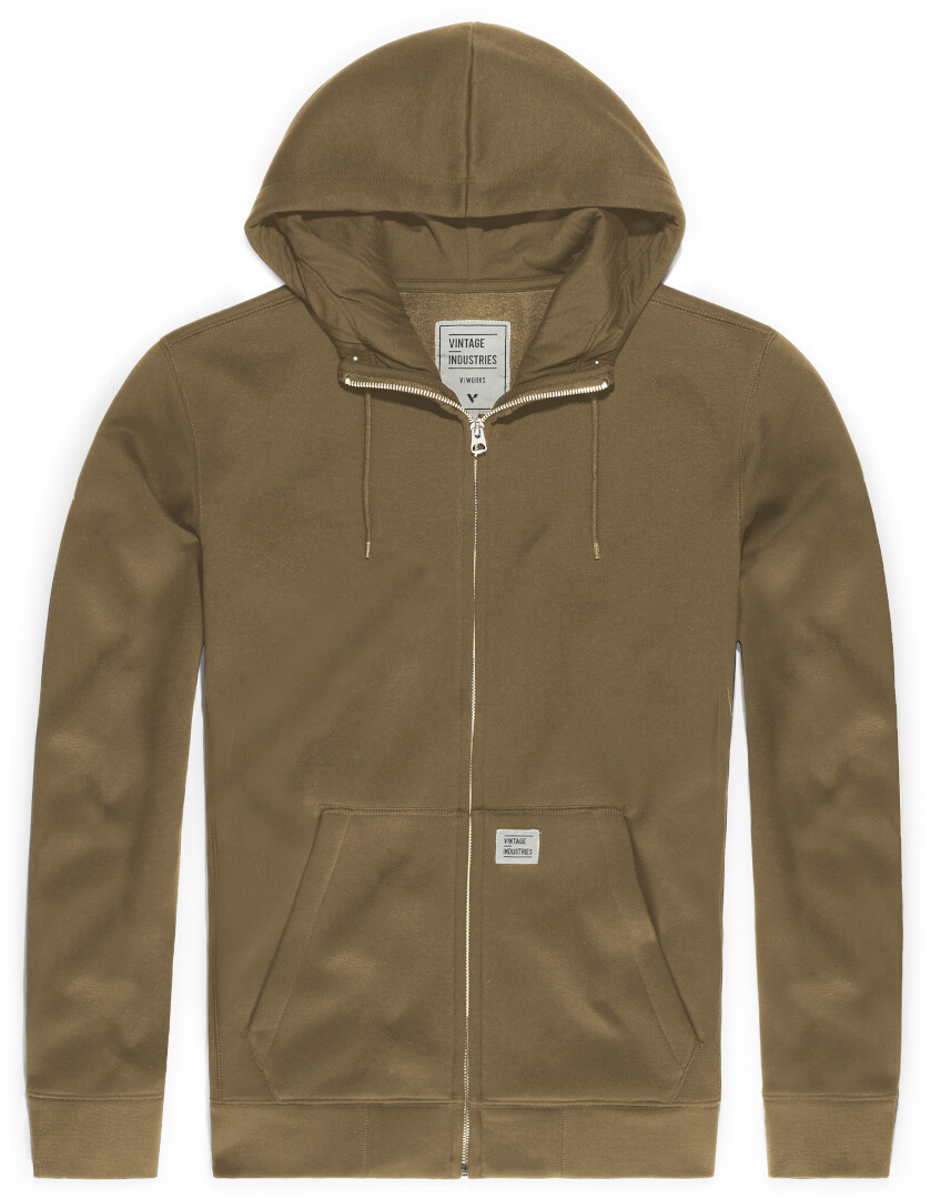 Vintage Industries Cruz Zip Hoodie, beige, Size S, beige, Size S