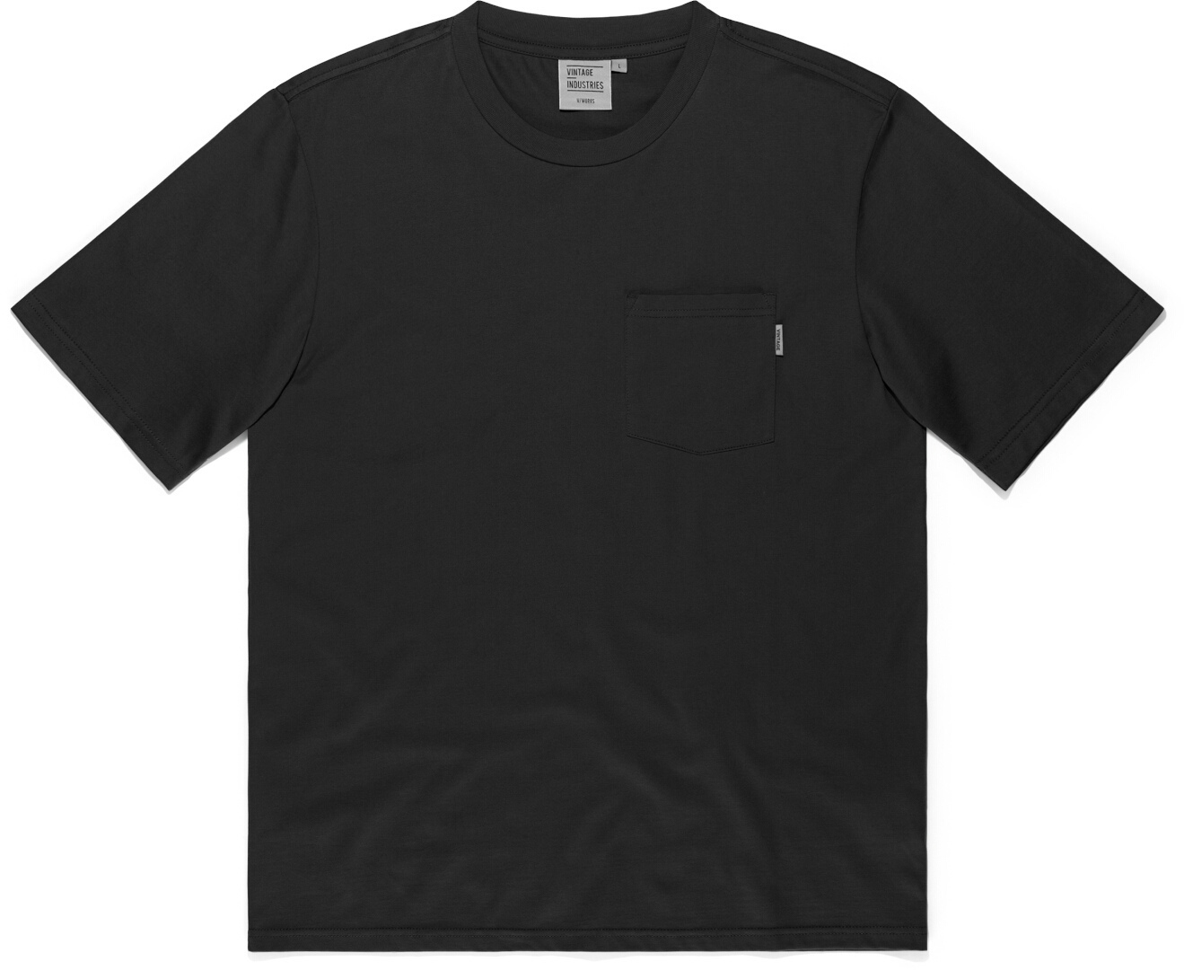 Vintage Industries Gray Pocket T-Shirt, black, Size S, black, Size S