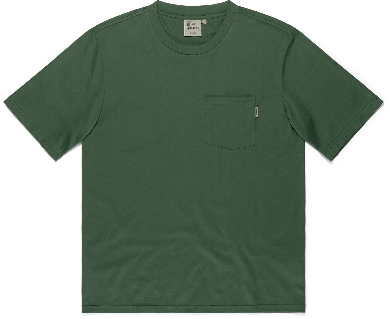 Vintage Industries Gray Pocket T-Shirt, green, Size S, green, Size S