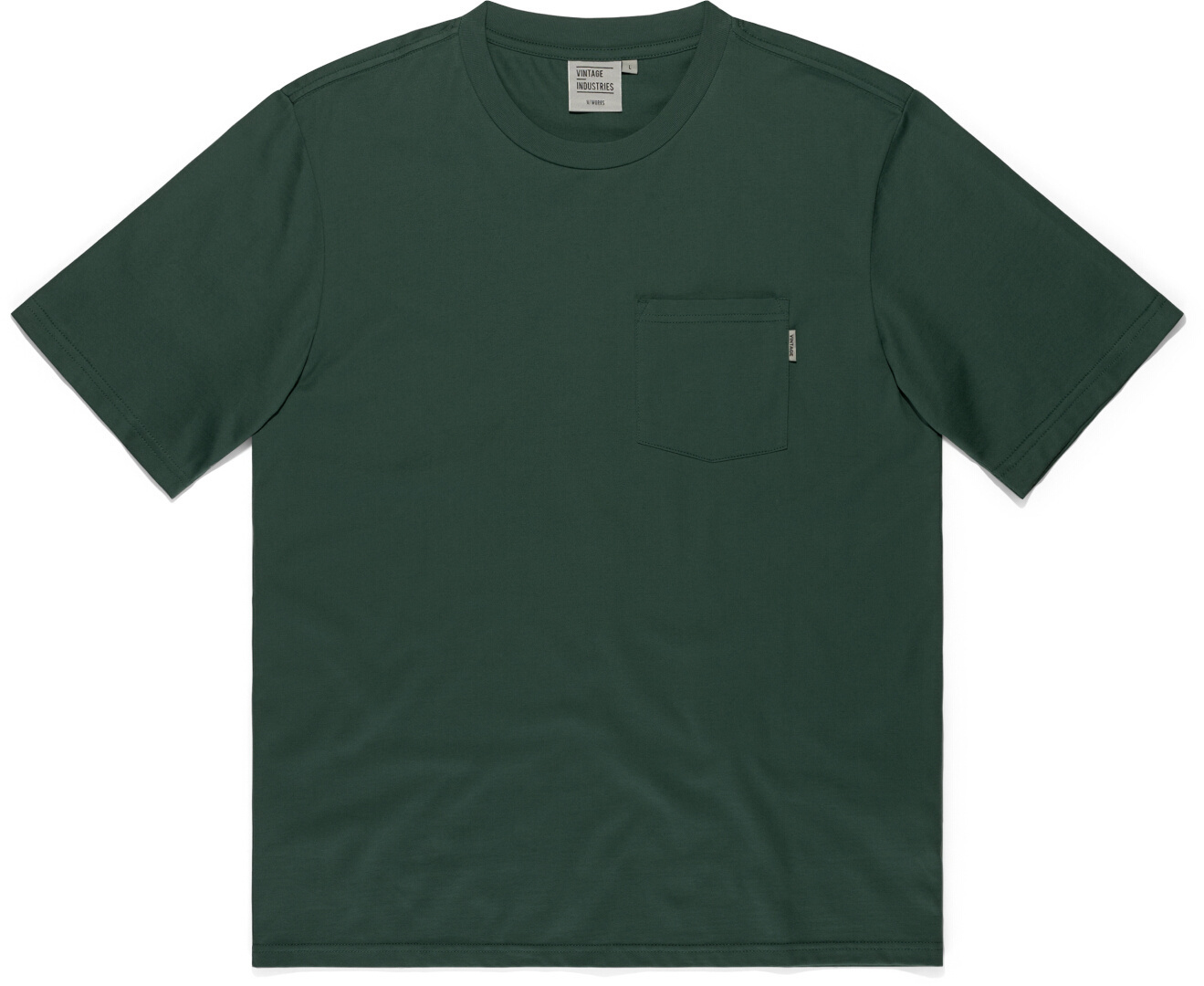 Vintage Industries Gray Pocket T-Shirt, grey-green, Size S, grey-green, Size S