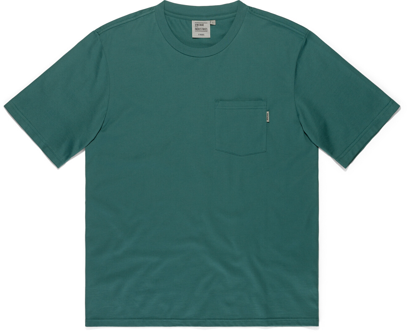 Vintage Industries Gray Pocket T-Shirt, green-blue, Size S, green-blue, Size S